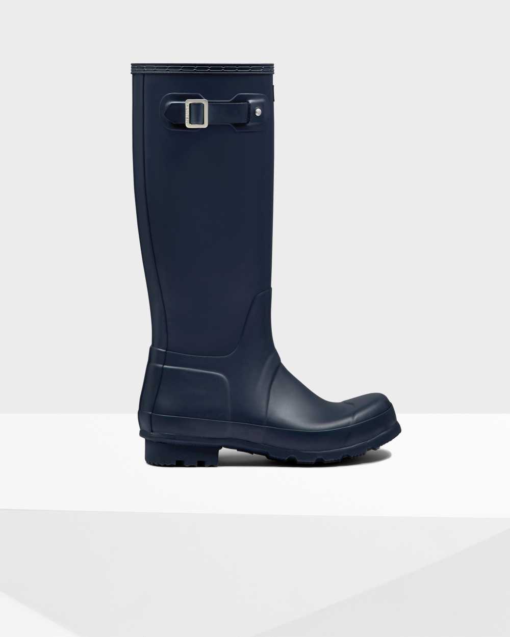 Mens Hunter Original Tall Boots Navy | DCHLKJ-596